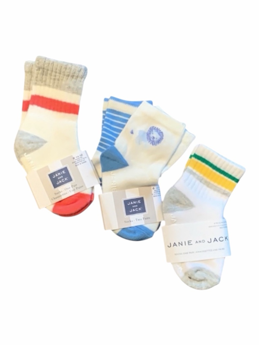 Janie and Jack Baby Boy Bundle 4 Pair of Socks